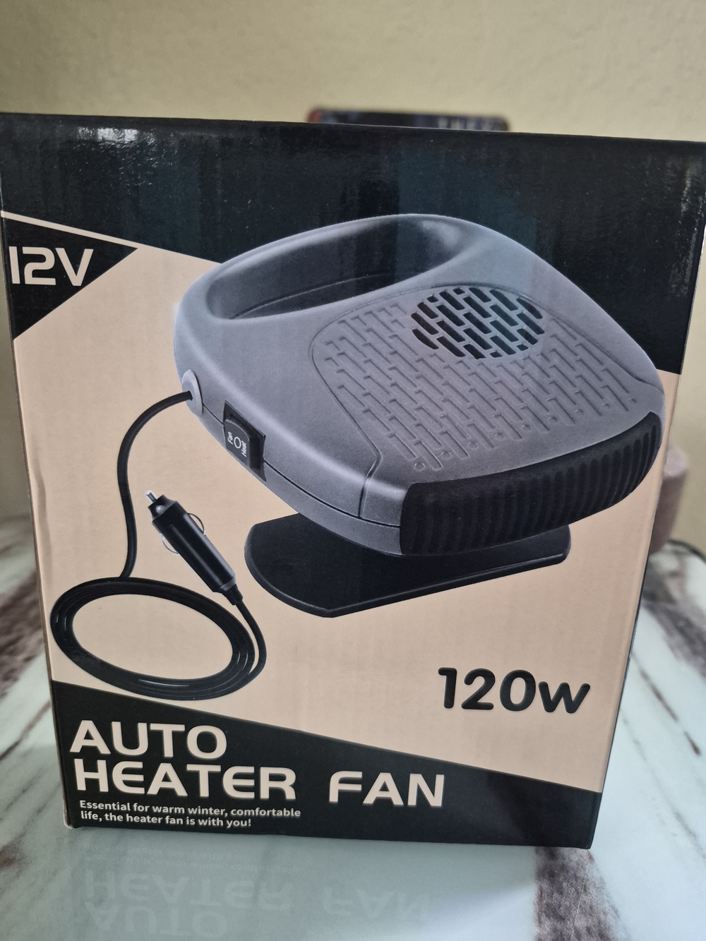 Auto Heater Fan 120W - Black - Picture 2 of 5
